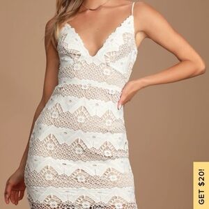 Lulus White Lace Mini Dress